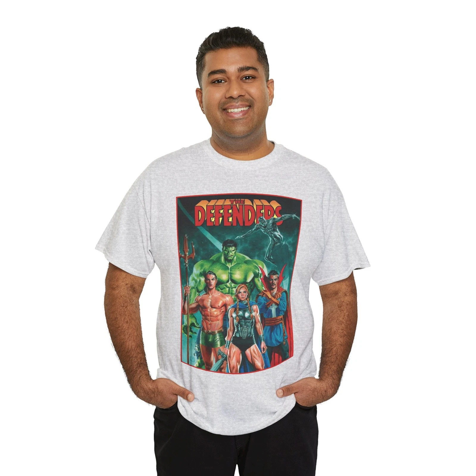 Defenders T-Shirt - Dr Strange, Valkyrie, Hulk, Namor, Silver Surfer - Marvel