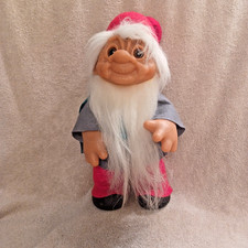 Vintage Norfin Troll Doll 14 Tall Grandpa 7004 Made in Denmark 1977 Thomas Dam