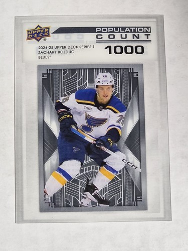 Zachary Bolduc 2024-25 Upper Deck S1 Population Count /1000 #PC-9 Rookie RC