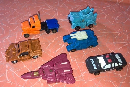 Vintage TRANSFORMERS Micromasters Lot Action Figure Hasbro 80s G1 Airwave Police