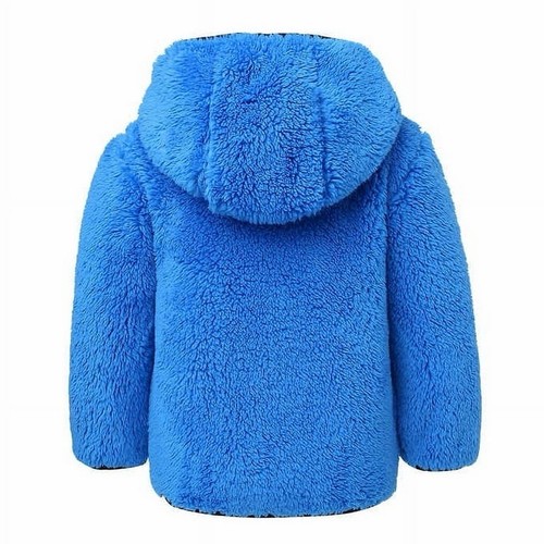 Snozu 24 Monate Fleece kuscheliger Wimpel Schneeanzug zweiteiliges Set & Hoodie Kleinkind blau - Bild 4 von 8