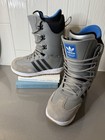 Adidas Samba ADV Snowboard Boots Men US 8 Medium Flex Silver Level Freestyle EUC