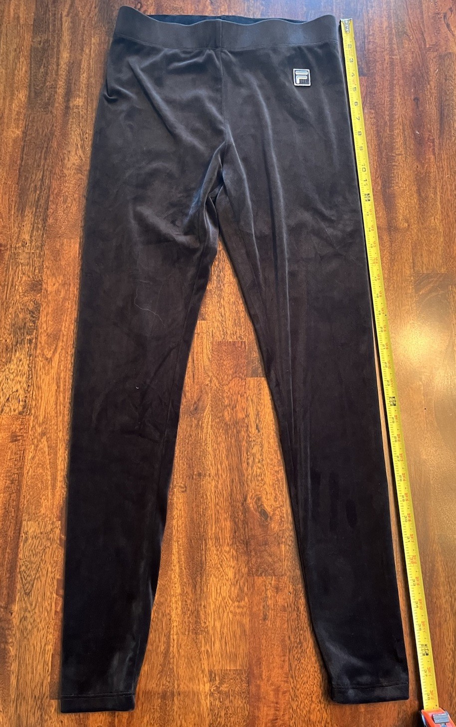 Leggings pantaloni della tuta joggers in velluto Fila taglia S small nero