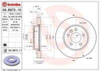 Bremsscheibe 09.B973.11 Brembo FüR VW