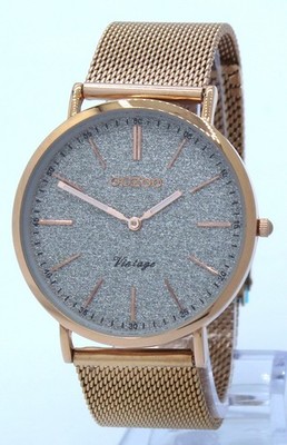 SALE Oozoo Uhr Milanaiseband rose`gold/Glitter Ø40mm C8192mr
