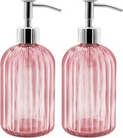 2Er Pack Seifenspender Glas Mit Pumpe, 400Ml FlüSsigseifenspender FüR S