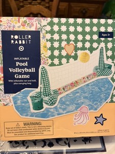 New In Box By Roller Rabbit Inflatable Volleyball Net 