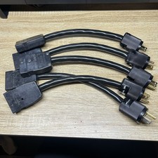 Hubbell Edison Male to Stage Pin Female Adapter 600V Power Cable 1 ft Lot Of 5