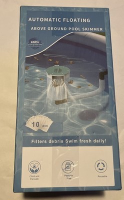 Valdorena Floating Pool Surface Skimmer for Above Ground Pools w/ Basket & Socks