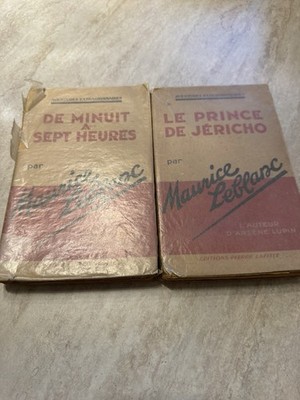 Lot 2 Livres Vintage Maurice Leblanc Arsène Lupin Pierre Lafitte Roman Policier