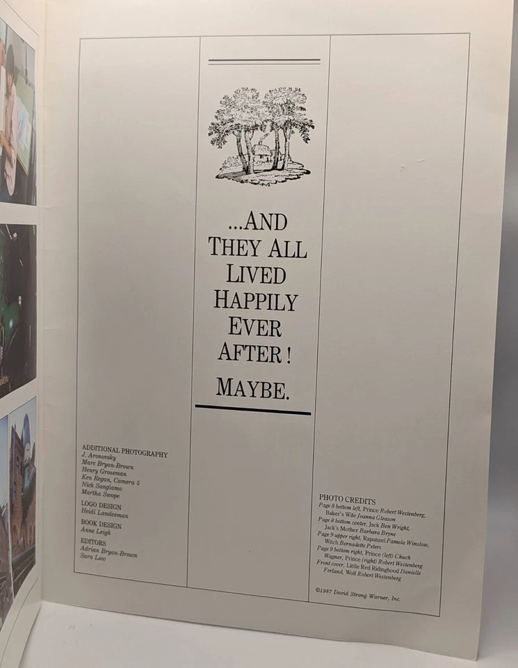 Libro grande del programa Into The Woods Broadway Play Stephen Sondheim producción 1987 Foto 4 de 4