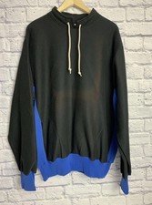 Vtg Reverse Weave Sweatshirt Sz 2XL Black Blue Pioneer Sport Faded USA Made