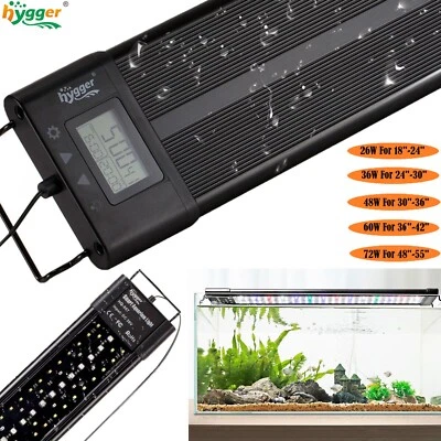 hygger LED Aquarium Light Full Spectrum Auto On Off Fish Tank Light Fresh Water