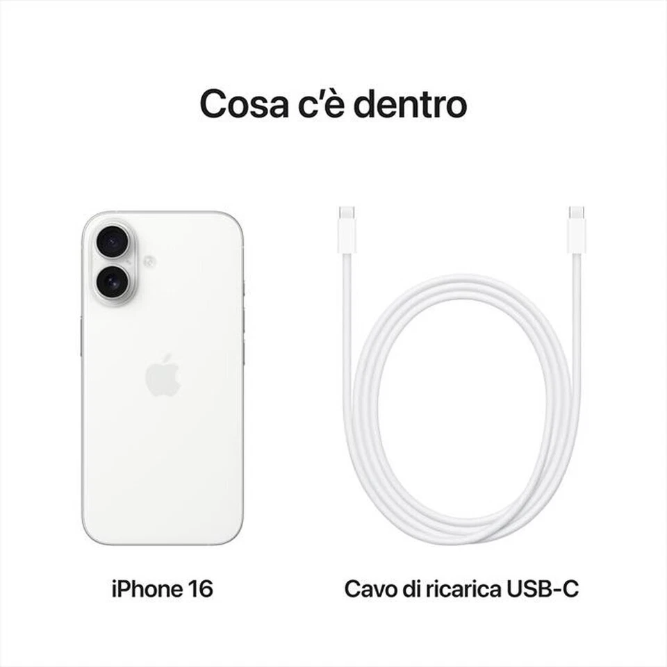 APPLE IPHONE 16 PLUS 128GB BIANCO 5G SMARTPHONE WHITE 6.7' ORIGINALE ITALIA - Immagine 4 di 4