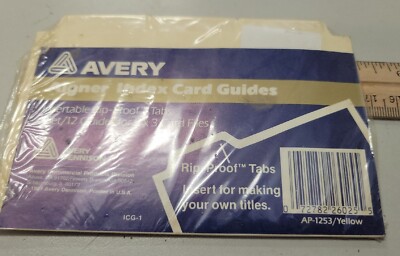 Avery Aigner Index Card Guides A-Z 3'' x 5'' - 1 Set/12 Guides- 1/3 cut New ap1253
