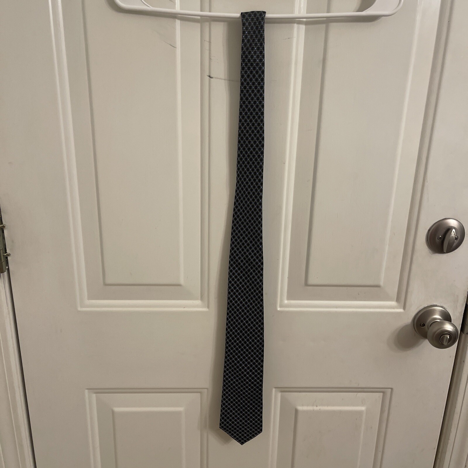 Tommy Hilfiger Tie Mens 3 In Wide  100% Silk Two Tone Blue