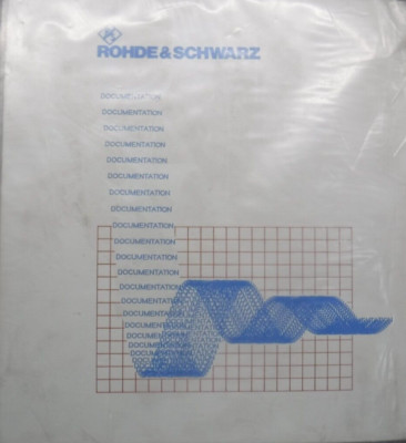 Operating Manual - Signal Generators ( Rohde & Schwarz )