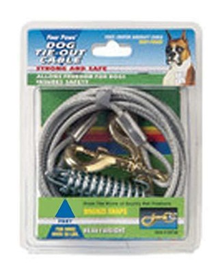 Four Paws Heavy Weight Tie Out Cable Silver 30 Feet