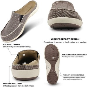 mens wide slippers with arch support