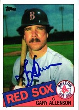 Gary Allenson #259 Signed 1985 Topps MLB Autographed Baseball Reds Sox