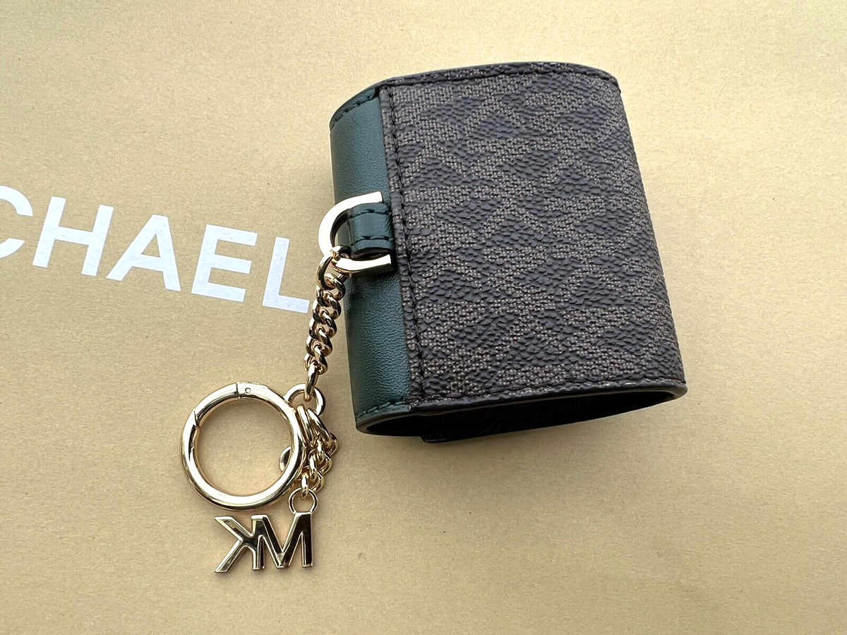 Michael Kors Jet Set Travel Case AirPods Charm In Brown Racing
