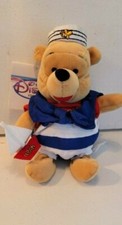 Disney Store Pooh 9" Nautical Pooh Mini Bean Bag WT The Disney Store