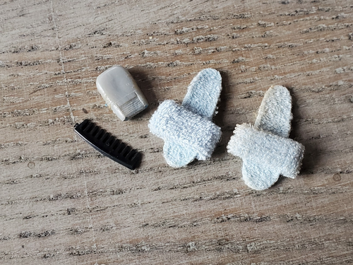 Vintage Barbie KEN Doll Blue Slippers, Comb & Razor #784