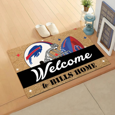Welcome to Bills Home Door Mat, Buffalo Family Welcome