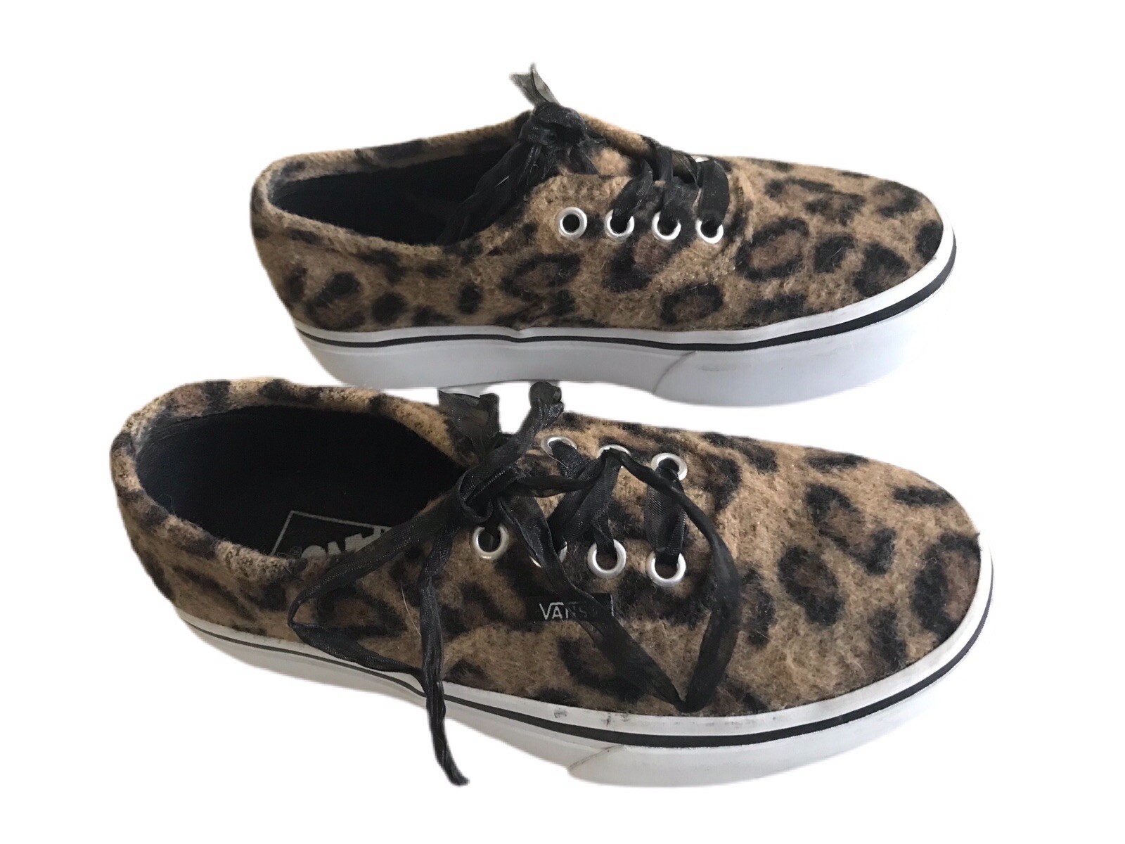 fuzzy leopard vans
