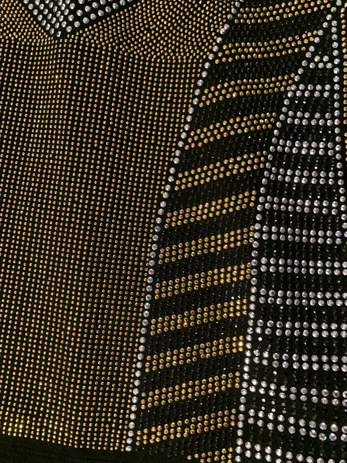 VALENTINO Abito bodycon da donna nero borchie oro e argento Bisou taglia 12