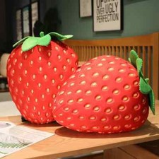 35cm Strawberry Plush Toy Pillow Soft Filled Fruit Sofa Cushion Home Decor Gifts