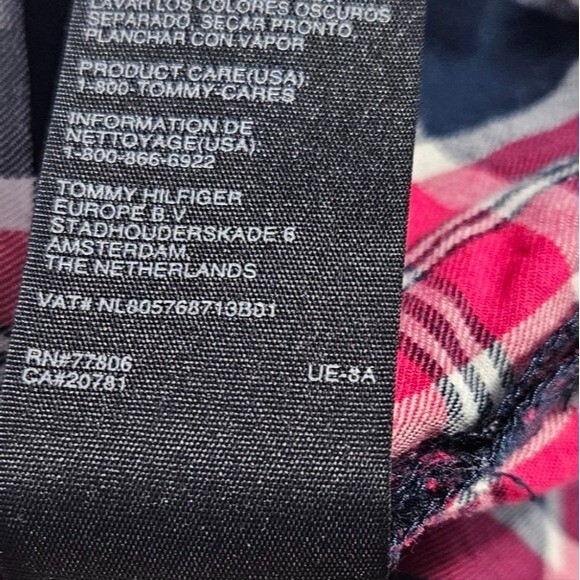 Tommy Hilfiger Patch Pocket Button Plaid Top Size… - image 5