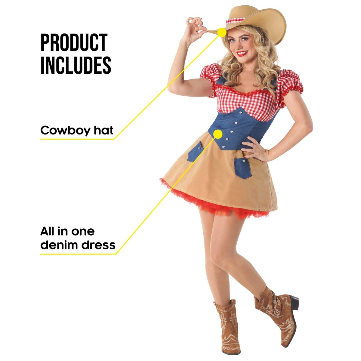 Women`s Cowgirl Costume Wild West Country Rodeo Doll Dress S - XXL  Halloween | eBay