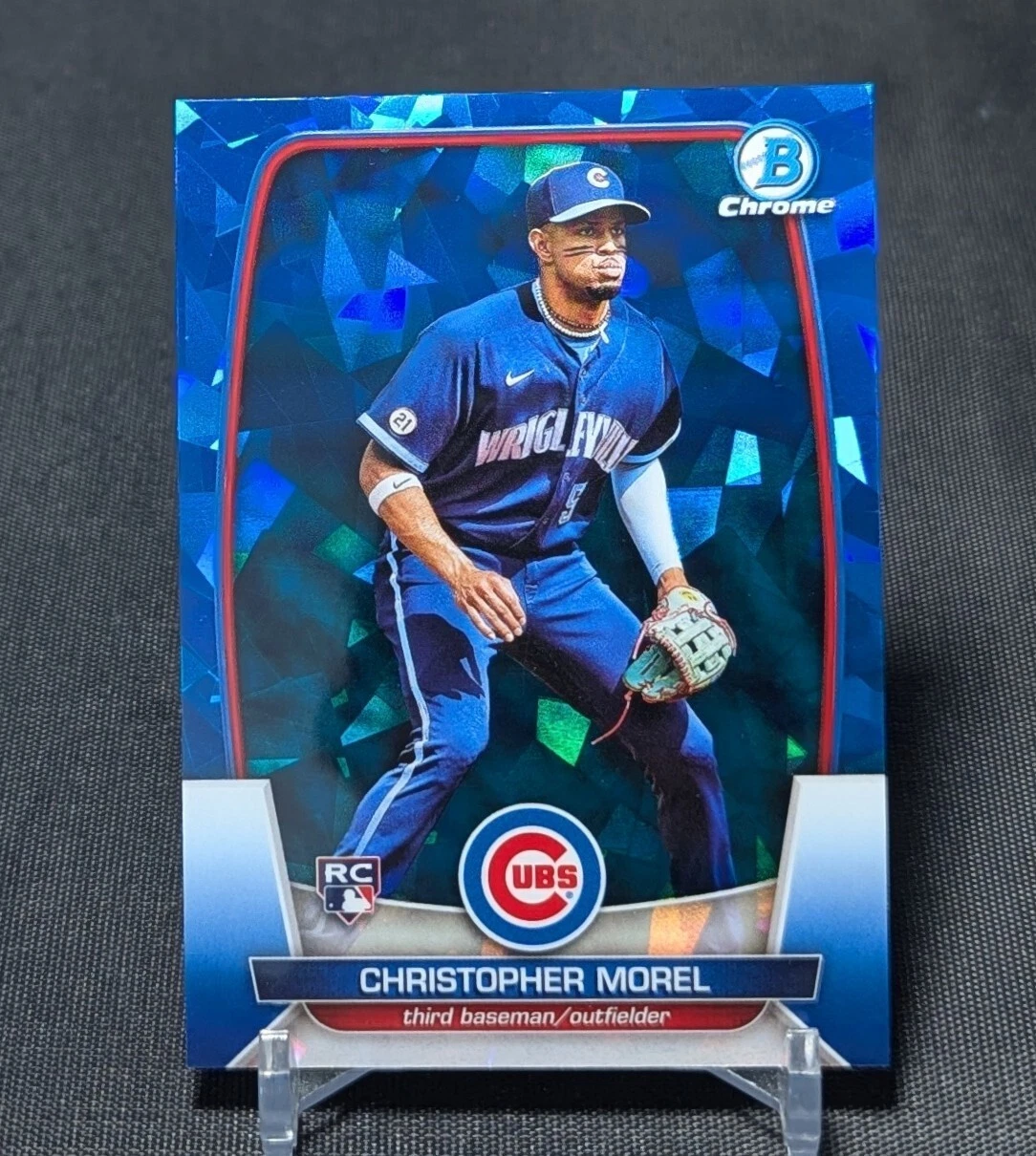 Christopher Morel Rookie RC 2023 Bowman Chrome Sapphire Card #71 Chicago Cubs