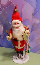 Japan Santa with a Clay Face- 9" Tall, Red Suit