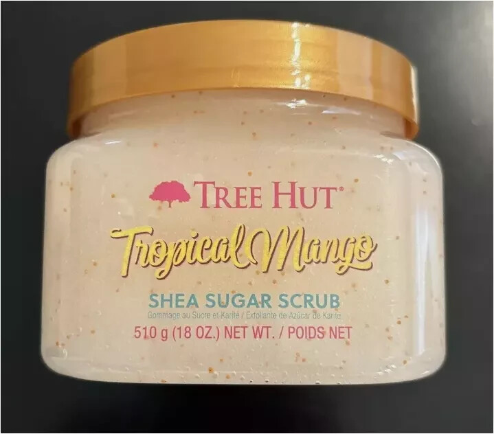 Shea Sugar Scrub Tropical Mango Hydrating Exfoliating 18 Oz USA Skin Care