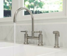 Pfister Port Haven LG31-TDS Stainless Bridge Kitchen Faucet w/Side Spray