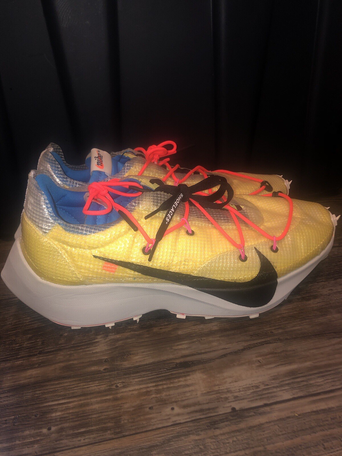 OFF WHITE X NIKE Nike Vapor Street x Off White "Tour Yellow Black" da donna taglia 15 5 CD8178 700