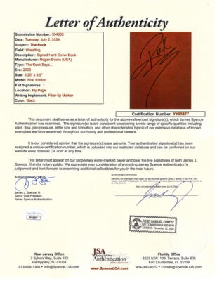Dwayne Johnson Signed Autograph The Rock Says Book - Hollywood