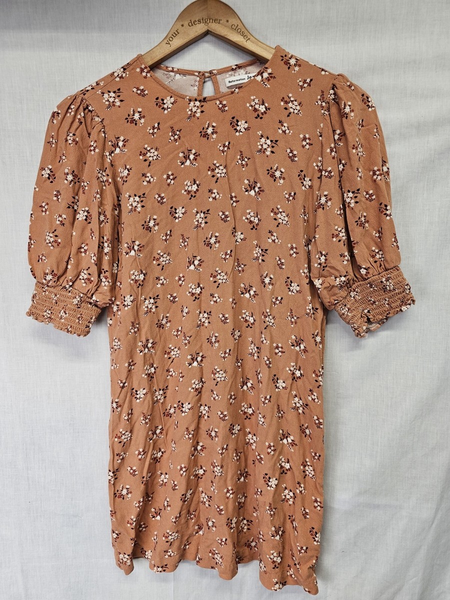 Reformation Lea Dress in Ina Floral Print Size M Orange Short Sleeve Womens | eBay Reformation Lea Dress in Ina Floral Print Size M Orange Short Sleeve Womens | eBay