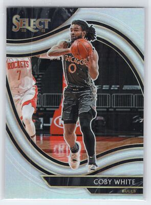 Coby White - 2020-21 Panini Select - Silver Courtside #233 - Chicago Bulls