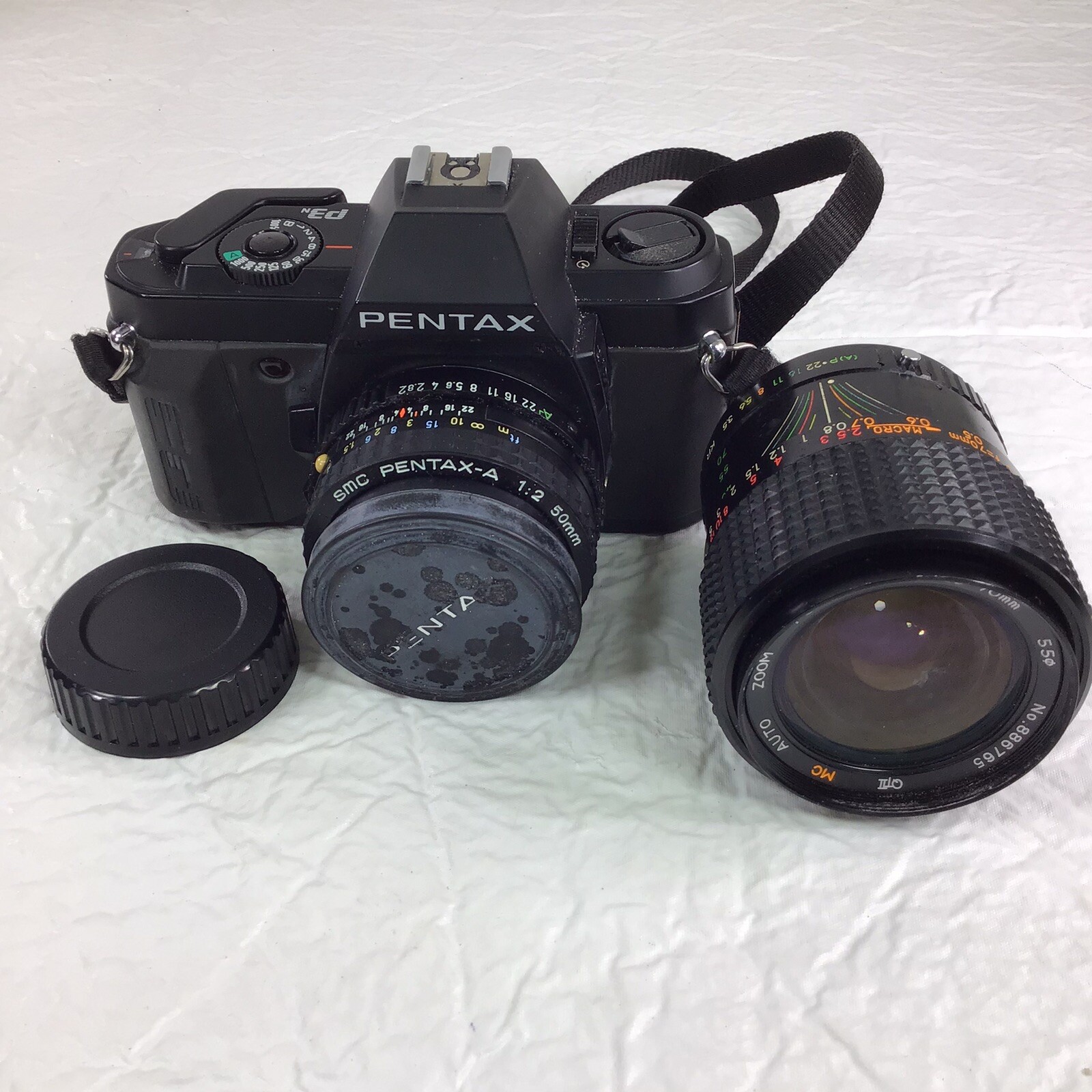 Vintage Pentax P3N 35MM Camera With 50MM F/2.0 Lens, Manual, Extra 28