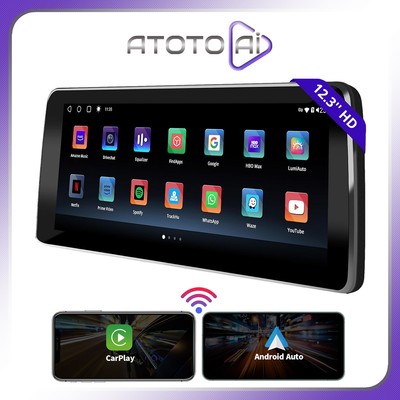 ATOTO For 11-12 BMW Head Unit CIC 12.3'' 4G LTE CarPlay Stereo ChatGPT  Android