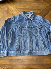 Vintage Lee Riders Denim Jacket Mens XL Blue Jean Trucker 80's.