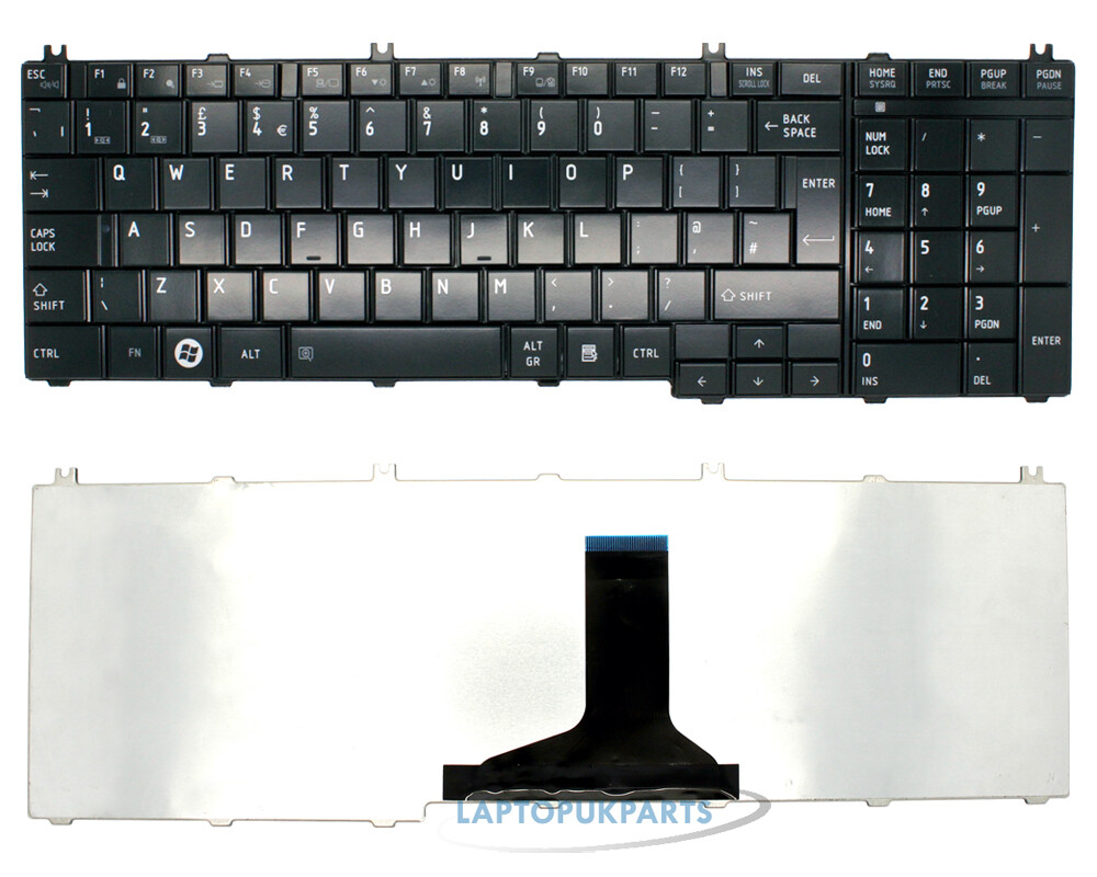 New Replacement For TOSHIBA SATELLITE C660-2DL Black UK Layout Laptop Keyboard