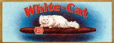 Vintage White Cat cigar label ad reproduction steel sign bar decor