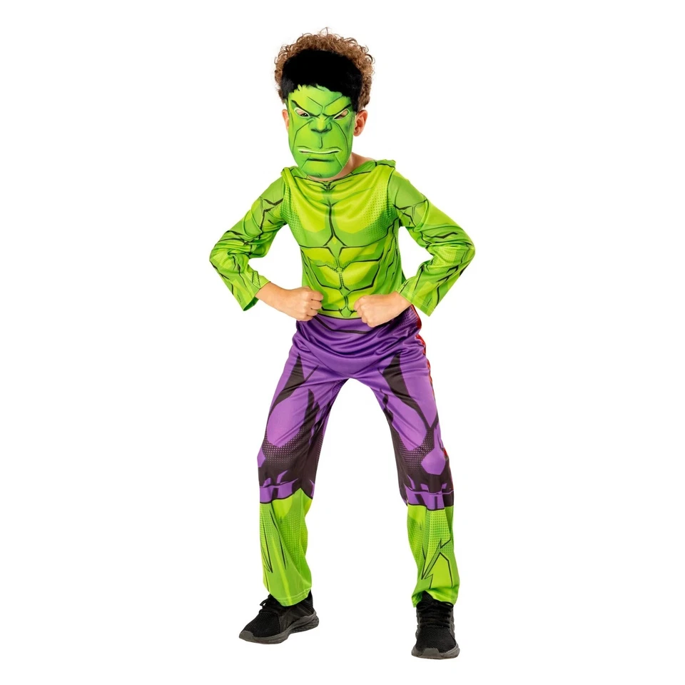 Disfraz Hulk Niño Vengadores Superhéroe Juegos con disfraces Mono y Máscara - Rubí 301323 Foto 3 de 4