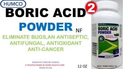 2 Borsäure Pulver von humco 12oz AntiPilz, antifungal Exp. Date 10/