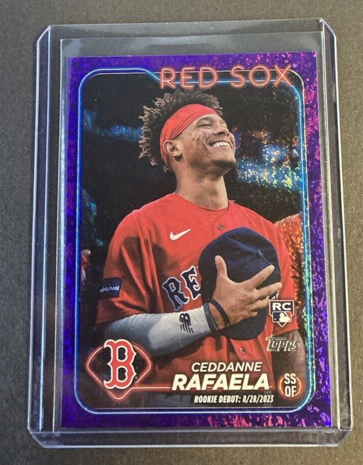2024 Topps Update Ceddanne Rafaela Rookie Debut Purple Foil /799 #US110
