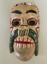 VINTAGE MEXICAN SKULL DANCE MASK - DIA DE LOS MUERTOS DAY OF THE DEAD